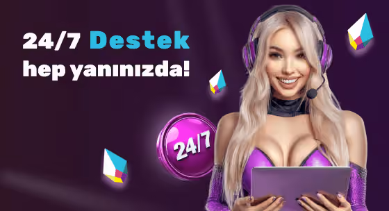 24/7 Destek hep yanınızda: kulaklıklı destek görevlisi kadın